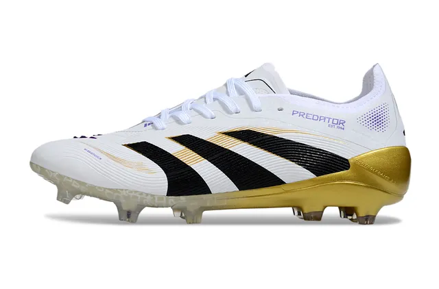 Adidas White Gold Baixo Botas de Futebol Colorway Campo Firme Sapatos de Futebol 7