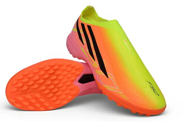 Adidas X F-50 Multicolor Laceless Sock-Fit Upper Gradient Color Blocking Turf Soccer Shoes 4