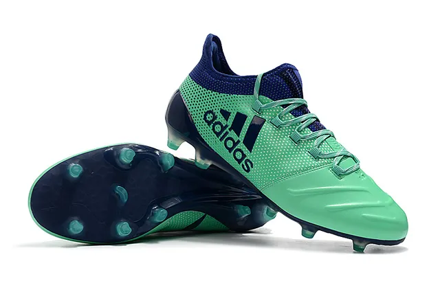 Adidas X Green Navy Correa Baja Perforada Sintética Superior Tierra Firme Zapatos de Fútbol 11