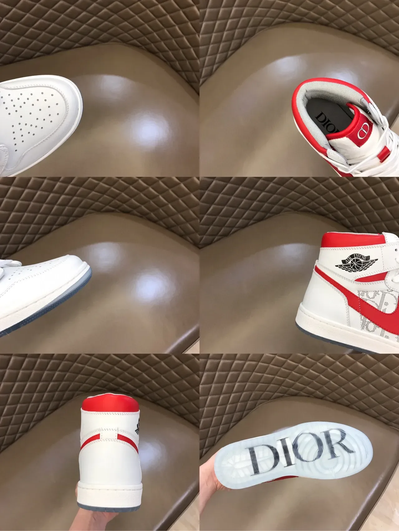 Air Jordan 1 High Rojo y Blanco Zapatillas de Baloncesto 2