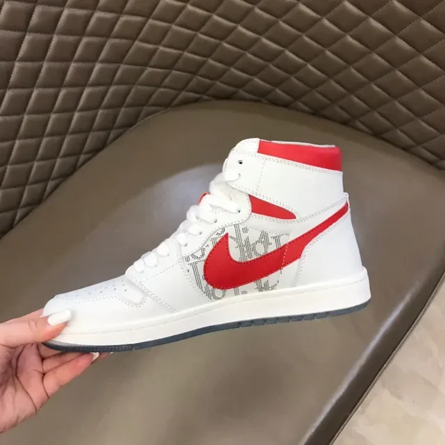 Air Jordan 1 High Rojo y Blanco Zapatillas de Baloncesto 3