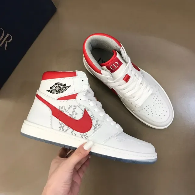 Air Jordan 1 High Rojo y Blanco Zapatillas de Baloncesto 6