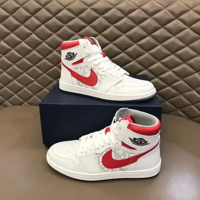 Air Jordan 1 High Rojo y Blanco Zapatillas de Baloncesto 7