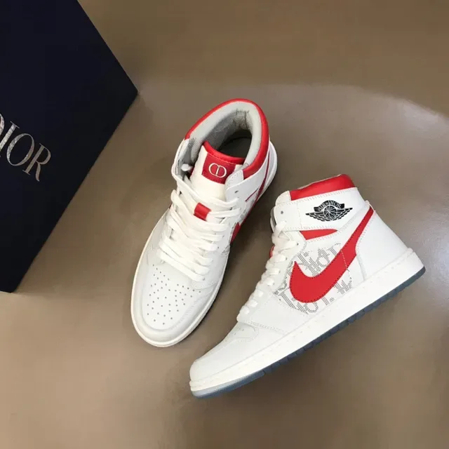 Air Jordan 1 High Rojo y Blanco Zapatillas de Baloncesto 8