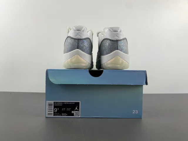 Air Jordan 11 Iridescent Silver White Lifestyle Sneakers 18