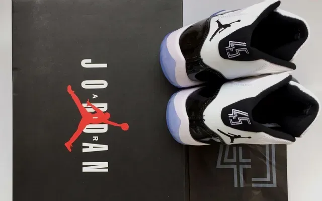 Air Jordan 11 Tênis de Basquete Branco Preto Icy Blue 4