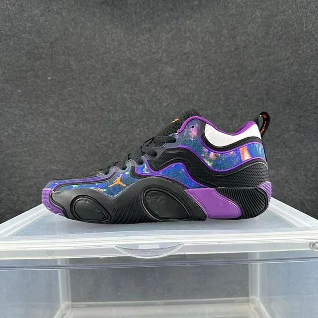 Tênis de basquete Air Jordan 12 Retro Galaxy preto roxo azul 2