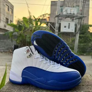 Air Jordan 12 व्हाइट रॉयल ब्लू बास्केटबॉल जूते