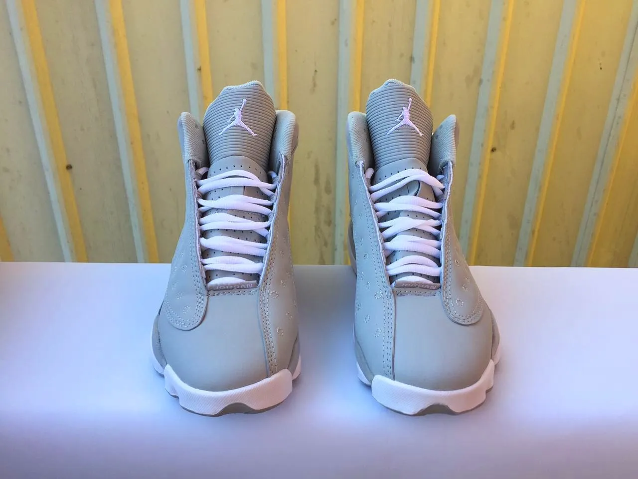 Air Jordan 13 Gris Claro Blanco Zapatos de Baloncesto 3