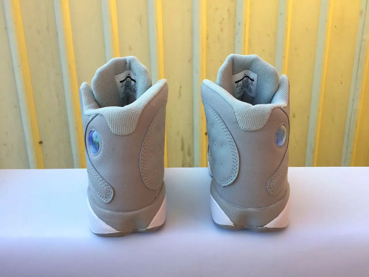 Air Jordan 13 Gris Claro Blanco Zapatos de Baloncesto 4