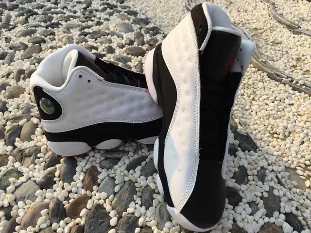 Air Jordan 13 Blancos Negros Rojos Zapatos de Baloncesto 4