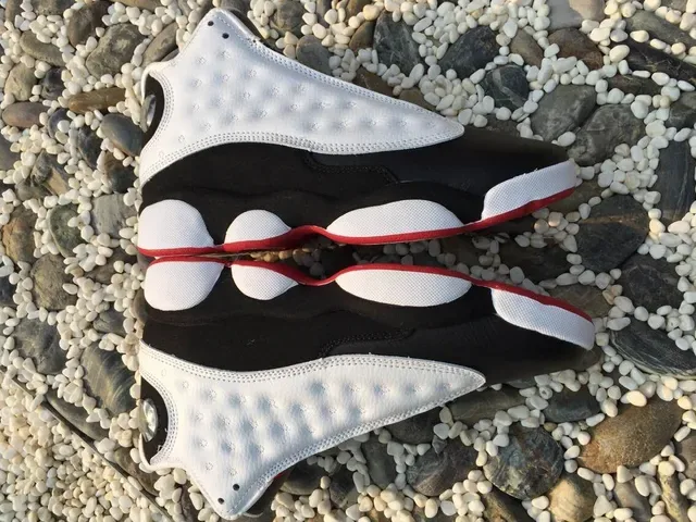 Air Jordan 13 Blancos Negros Rojos Zapatos de Baloncesto 5