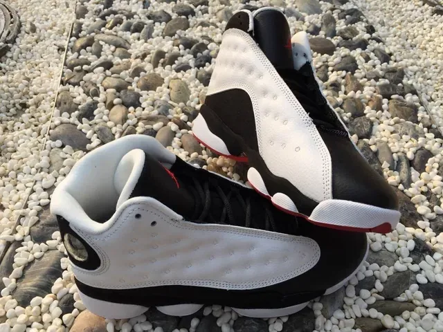 Air Jordan 13 Blancos Negros Rojos Zapatos de Baloncesto 6