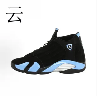 Chaussures de basketball Air Jordan 14 bleu royal noir blanc 3