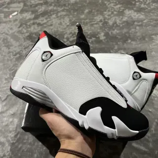 Air Jordan 14 Branco Preto Vermelho tênis de basquete