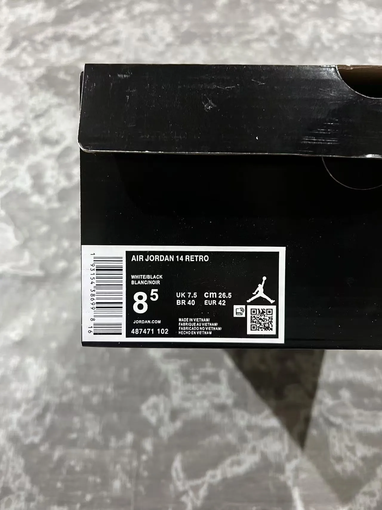 Air Jordan 14 Branco Preto Vermelho tênis de basquete 10