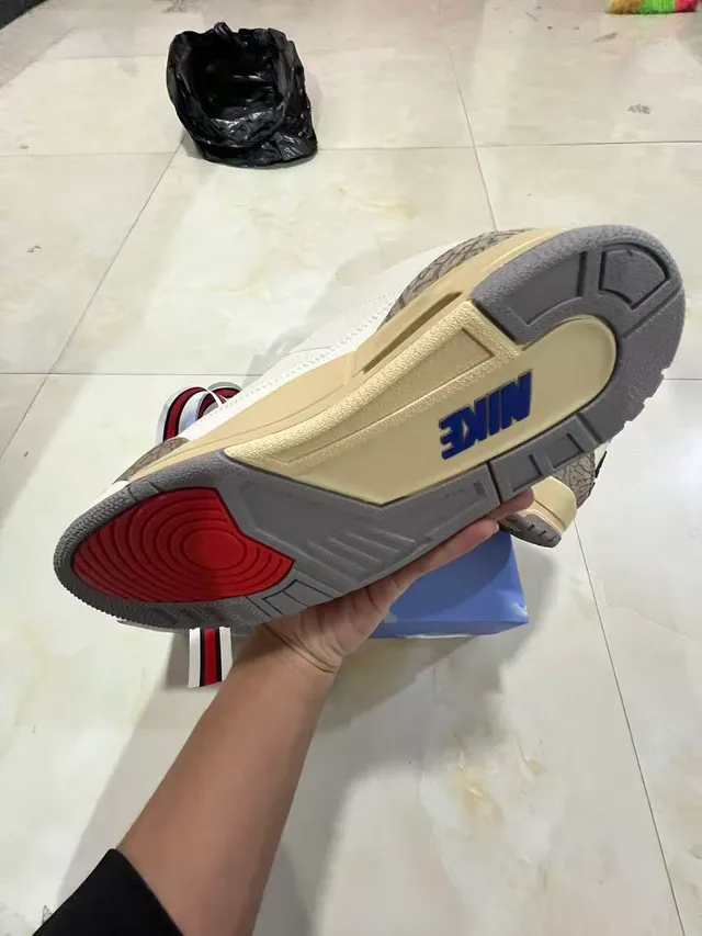 Chaussures de basketball Air Jordan 3 à imprimé éléphant blanc 6