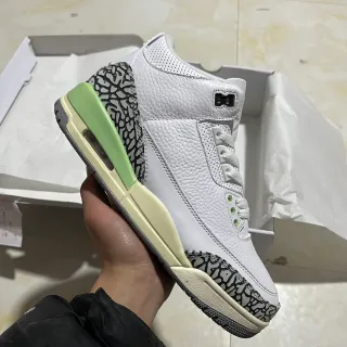 Air Jordan 3 वाइट एलीफेंट प्रिंट बास्केटबॉल जूते