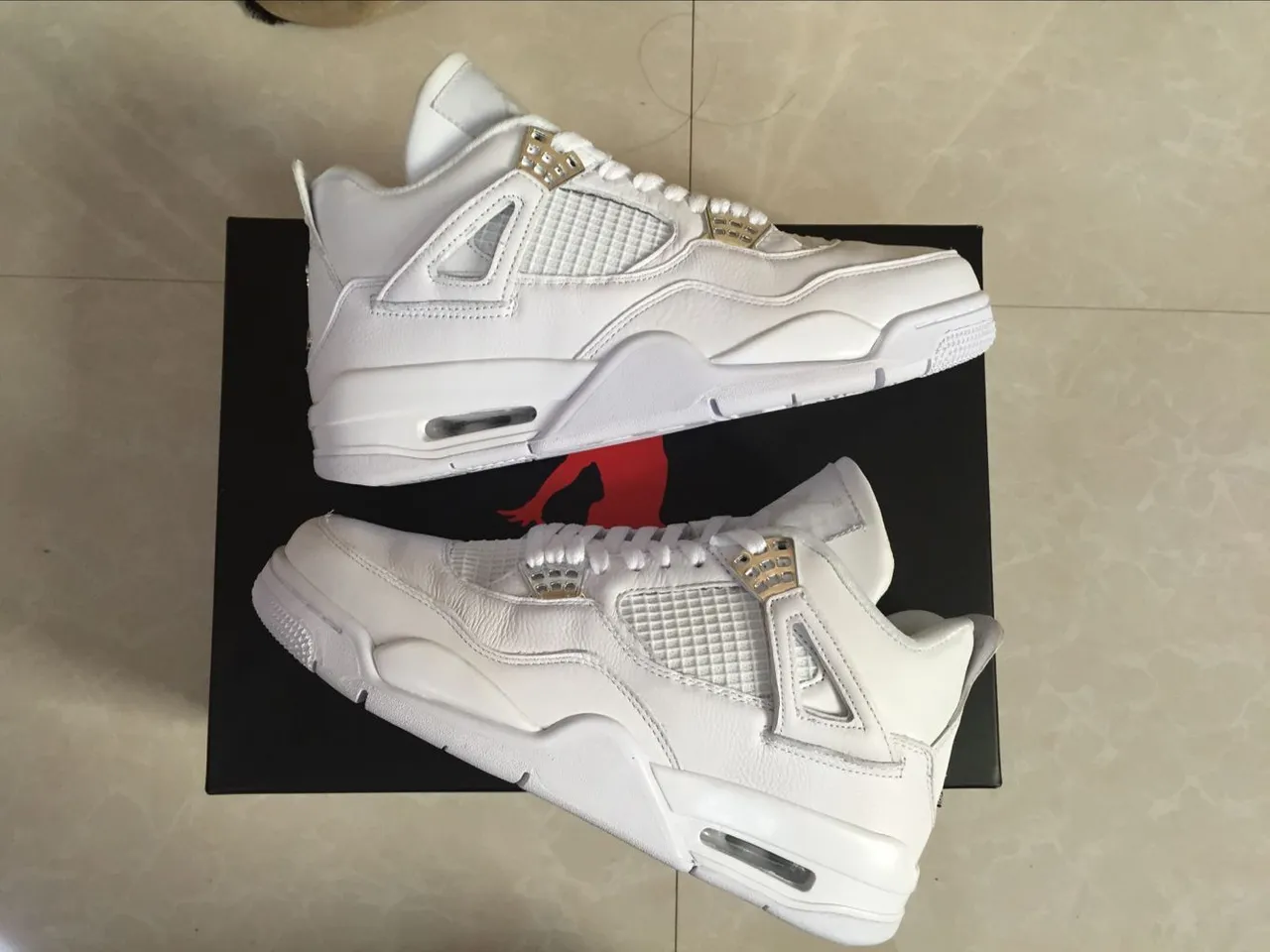 Air Jordan 4 zapatillas de baloncesto totalmente blancas 3