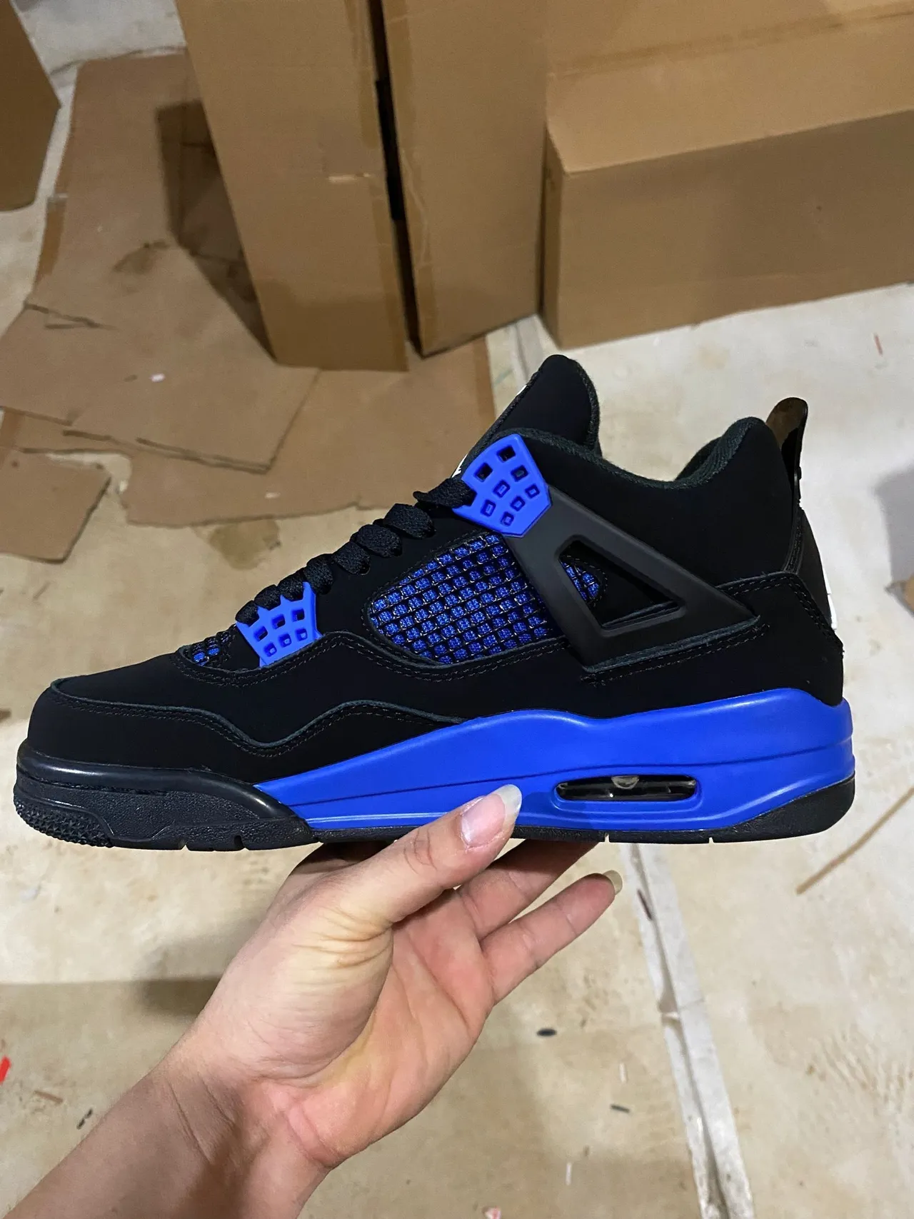 Air Jordan 4 黑皇家蓝篮球鞋 4