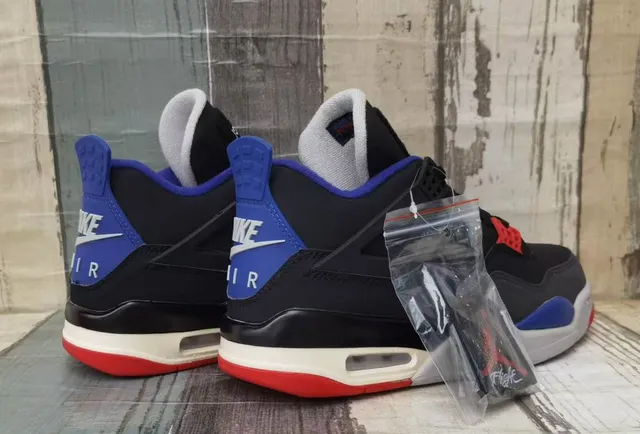 Air Jordan 4 কালো রয়্যাল ব্লু ফায়ার রেড বাস্কেটবল জুতো 5