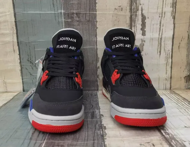 Air Jordan 4 কালো রয়্যাল ব্লু ফায়ার রেড বাস্কেটবল জুতো 6