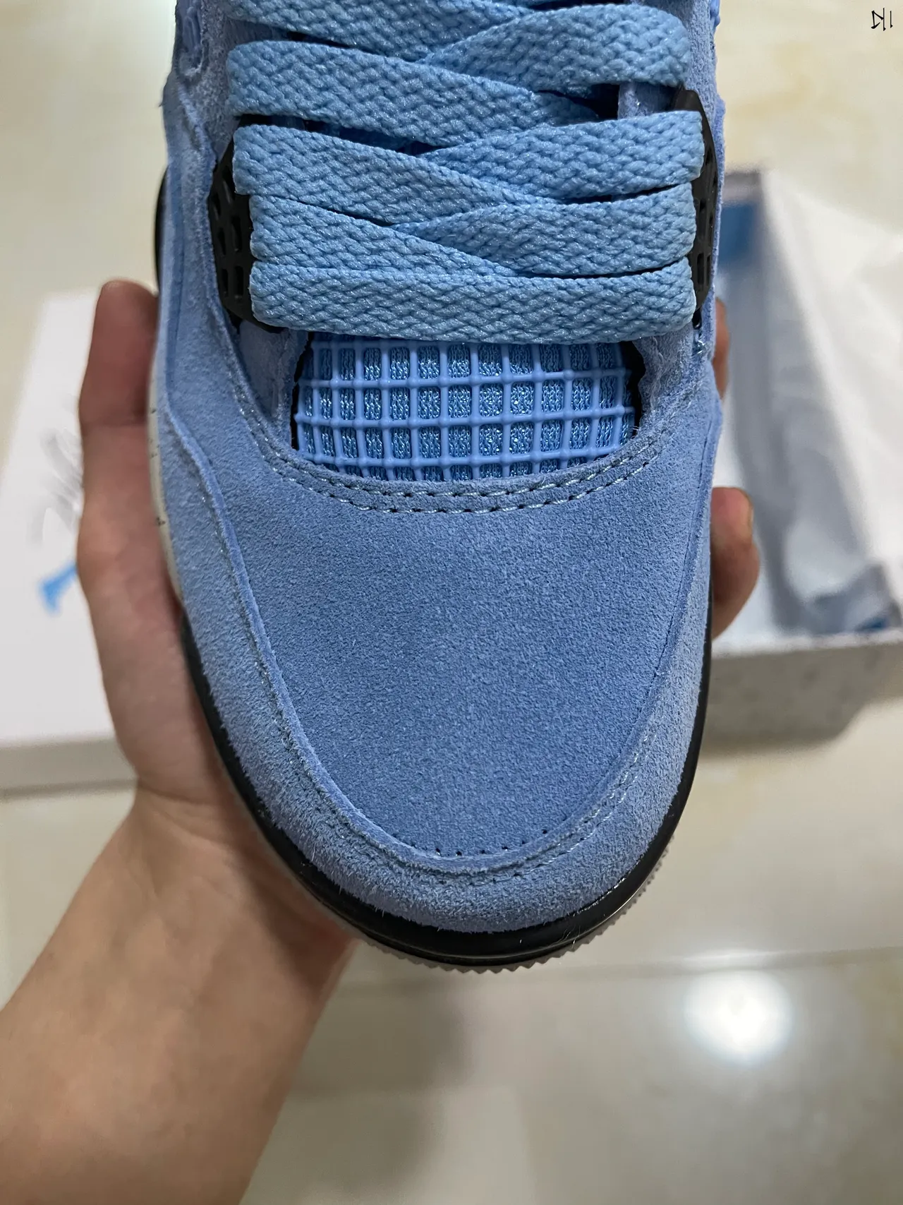 Air Jordan 4 হালকা নীল সোয়েড বাস্কেটবল জুতো 3