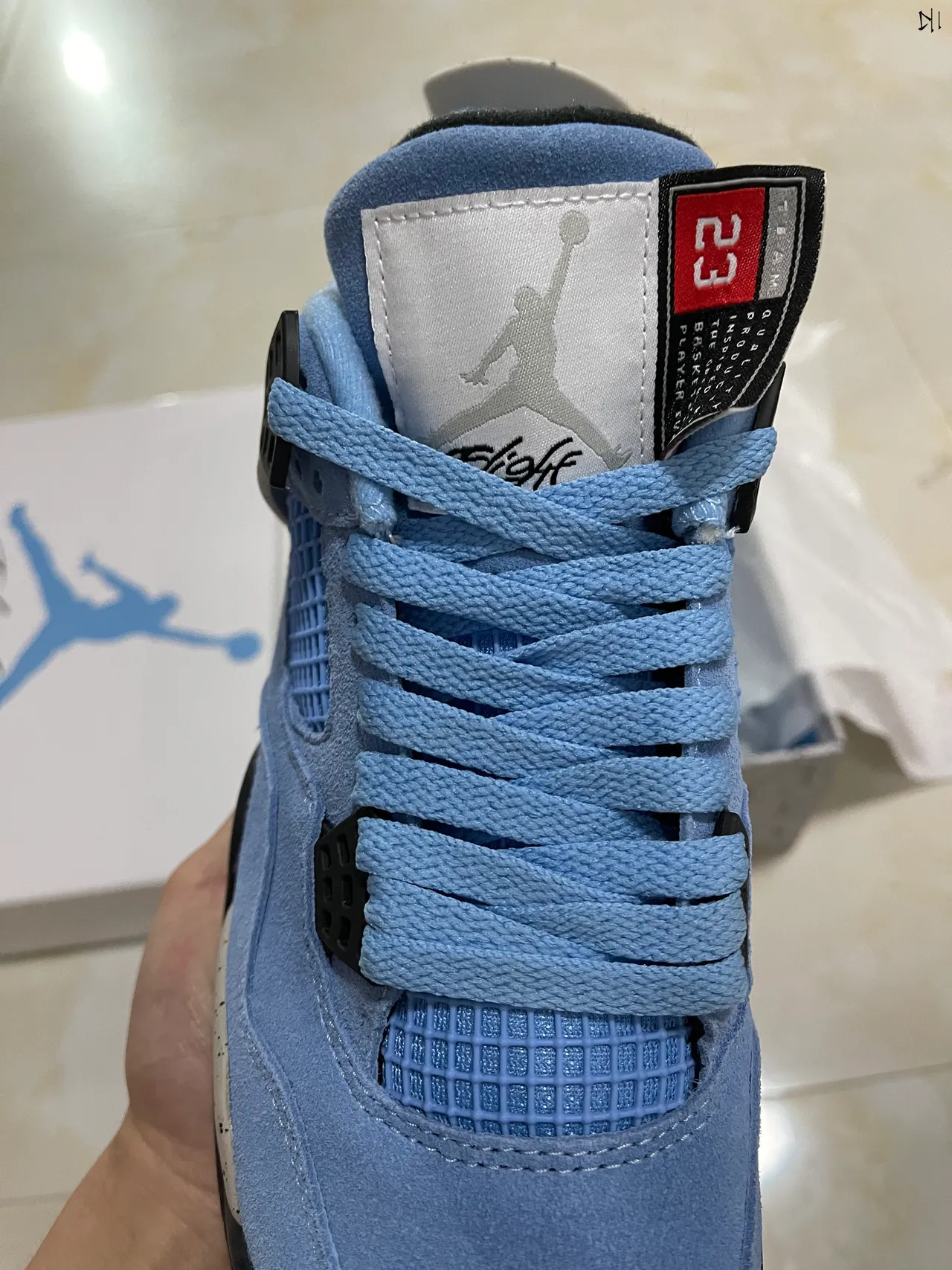 Air Jordan 4 হালকা নীল সোয়েড বাস্কেটবল জুতো 4