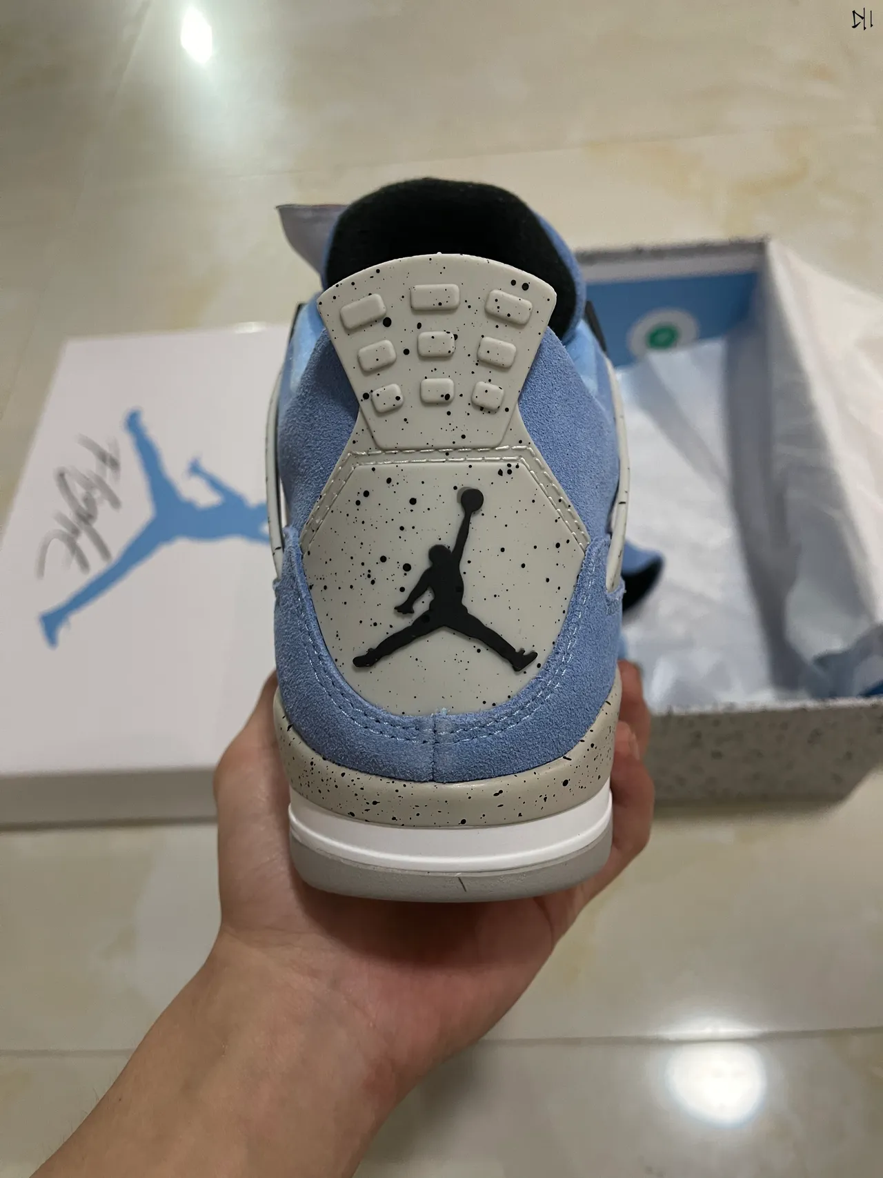 Air Jordan 4 হালকা নীল সোয়েড বাস্কেটবল জুতো 7