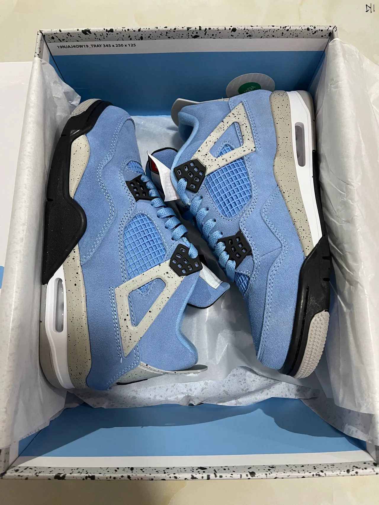 Air Jordan 4 হালকা নীল সোয়েড বাস্কেটবল জুতো 8