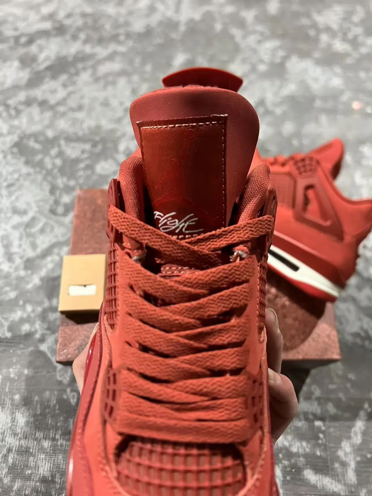 Zapatillas de baloncesto Air Jordan 4 rojo monocromático 4