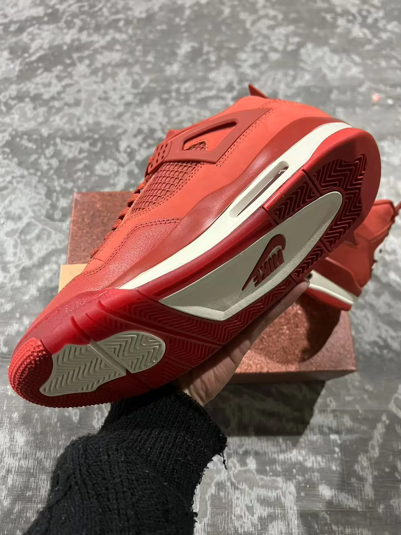 Zapatillas de baloncesto Air Jordan 4 rojo monocromático 6