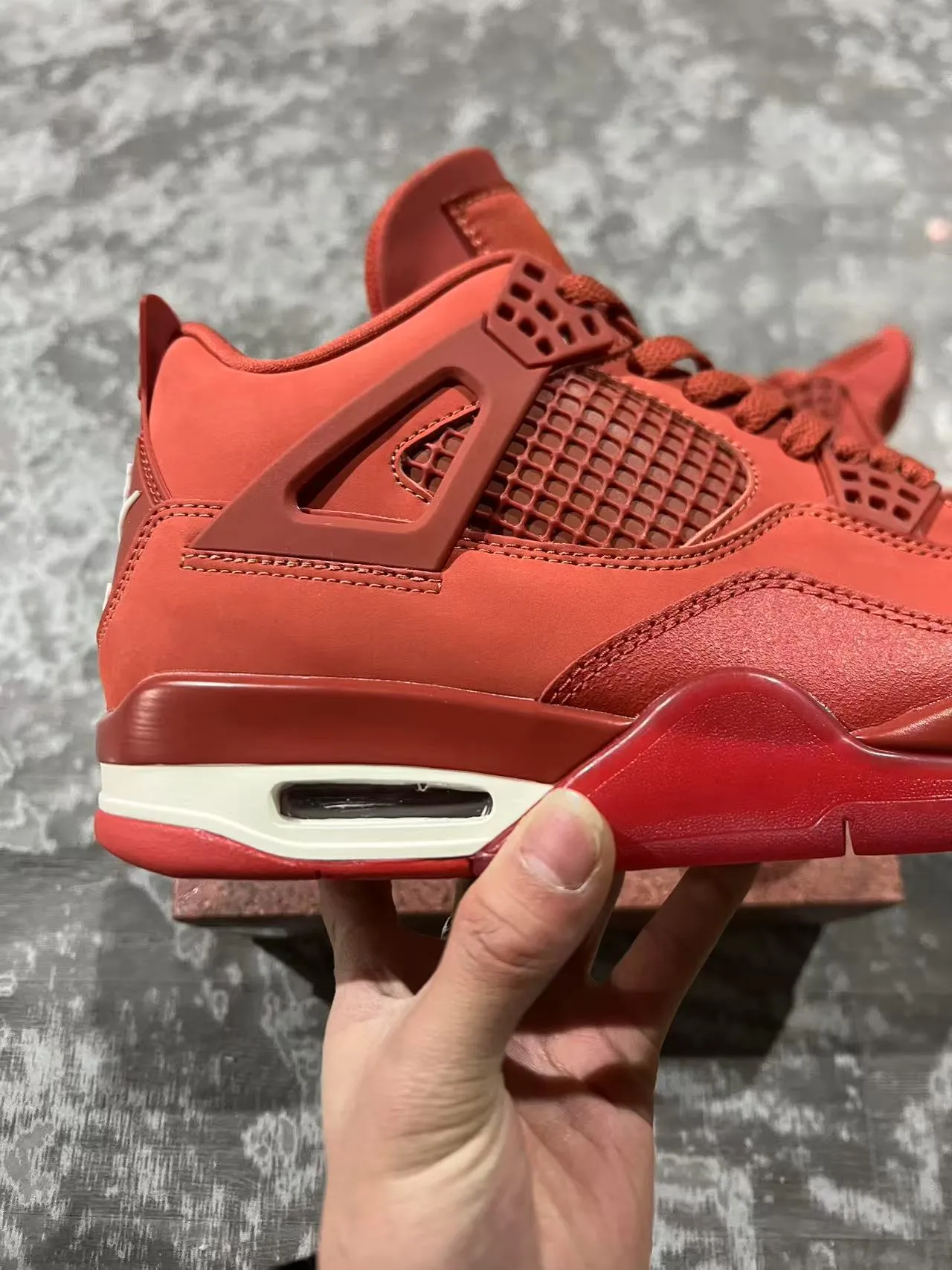 Zapatillas de baloncesto Air Jordan 4 rojo monocromático 7