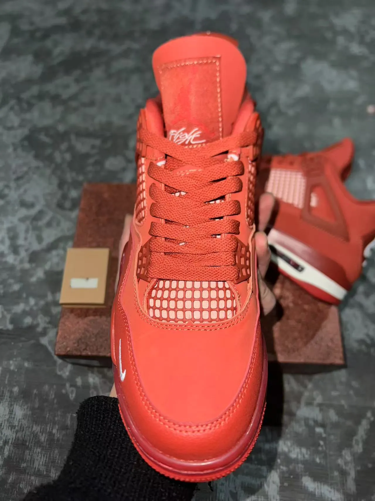 Zapatillas de baloncesto Air Jordan 4 rojo monocromático 11