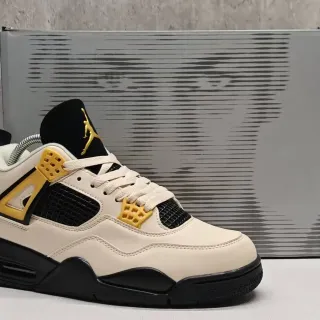 Air Jordan 4 Off-White Black Gold Tênis de Basquete