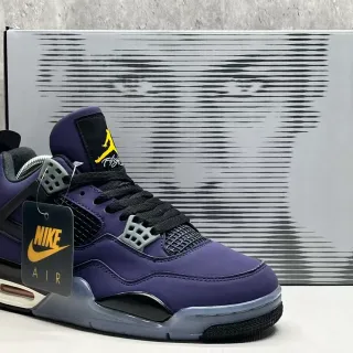 Air Jordan 4 بنفसجي أسود أصفر أحذية كرة السلة