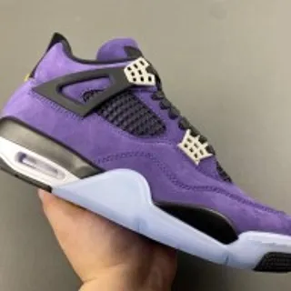 Air Jordan 4 বেগুনি সুয়েড হাই-টপ বাস্কেটবল জুতো