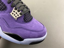 Air Jordan 4 tênis de basquete de cano alto em camurça roxa 2