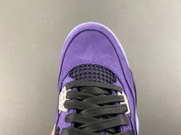 Air Jordan 4 tênis de basquete de cano alto em camurça roxa 5