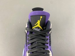 Air Jordan 4 tênis de basquete de cano alto em camurça roxa 6