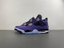 Air Jordan 4 tênis de basquete de cano alto em camurça roxa 10