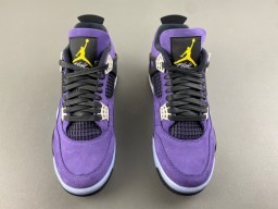 Air Jordan 4 tênis de basquete de cano alto em camurça roxa 11