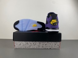 Air Jordan 4 tênis de basquete de cano alto em camurça roxa 16