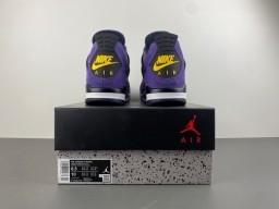 Air Jordan 4 tênis de basquete de cano alto em camurça roxa 17