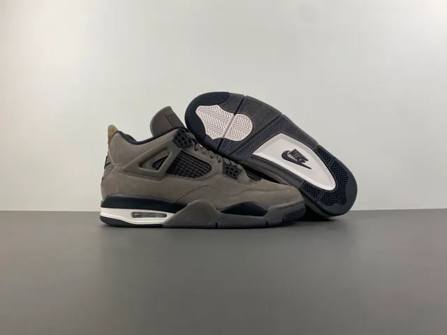 Air Jordan 4 Taupe Suede Basketball Shoes 12