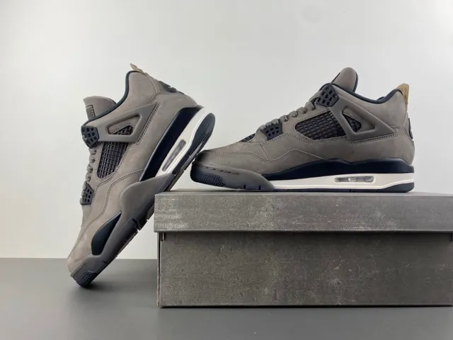 Air Jordan 4 Taupe Suede Basketball Shoes 14