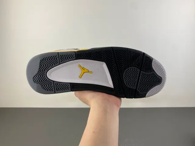 Air Jordan 4 Zapatillas de Baloncesto Blancas Negras Amarillas 2