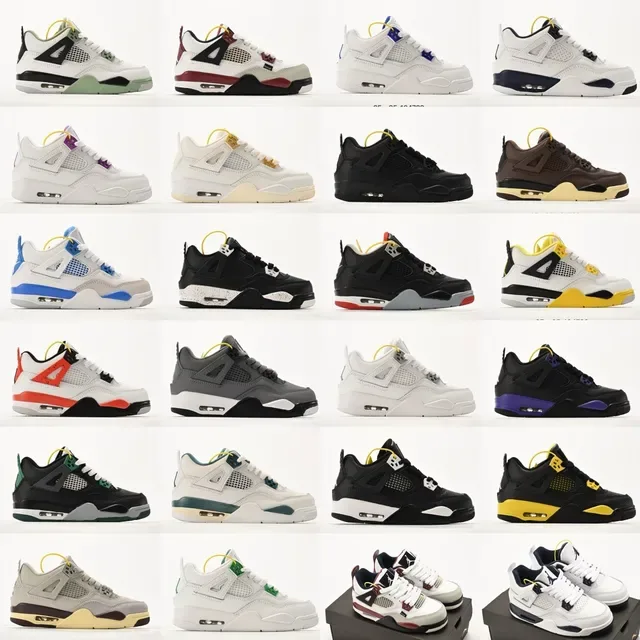 Tênis lifestyle Air Jordan 4 branco e azul 3
