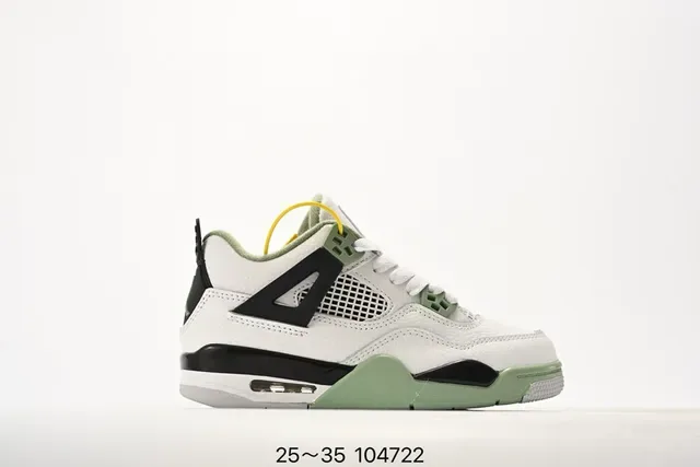 Tênis lifestyle Air Jordan 4 branco e azul 5