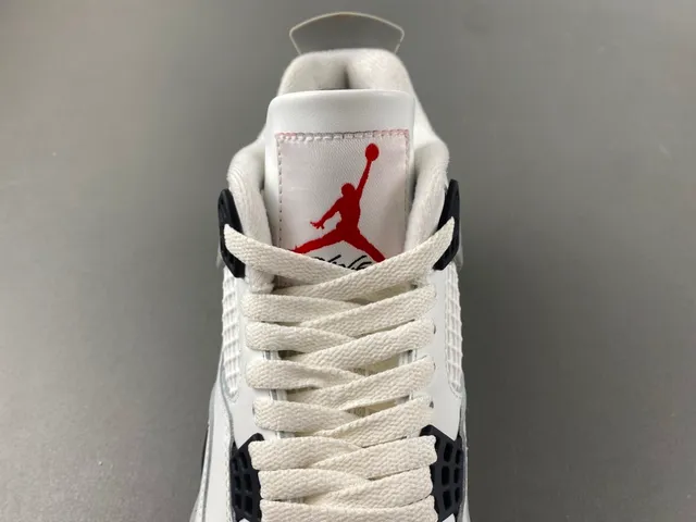 Tênis de basquete Air Jordan 4 branco cimento cinza 6